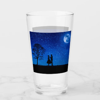 Verre Les amoureux en pleine lune