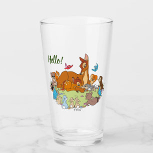 Verre Les animaux de forêt saluent le prince Bambi