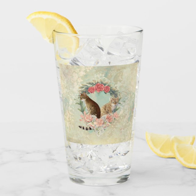 Verre Les copains de Loki : Mika et Chidori Bengal Cats (Devant glace)