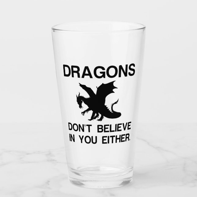 Verre Les dragons ne croient pas (Devant)