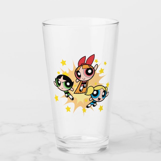 Verre Les Filles Powerpuff Sauvent La Journée (Devant)