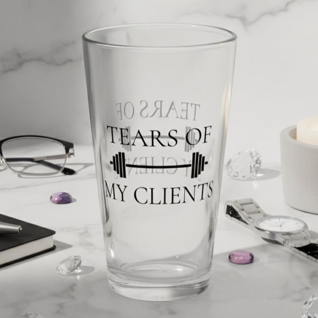 Verre Les larmes de mon entraîneur personnel de clients  (Créateur téléchargé)