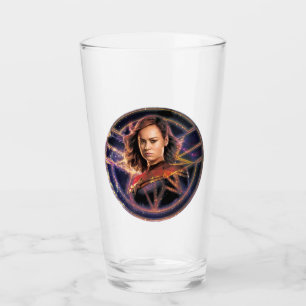 Verre Les Merveilles Capitaine Marvel Insigne Cercle