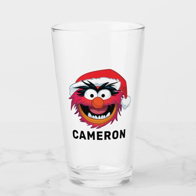 Verre Les Muppets| Visage animal de Noël (Devant)