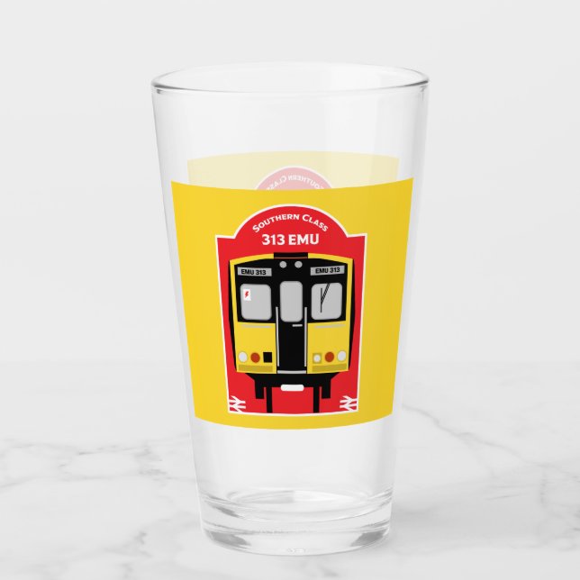 Verre Les passionnés de train ferroviaire britannique (Devant)