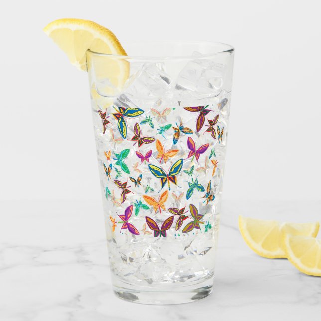 Verre Les rêves de papillons (Devant glace)