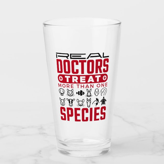 Verre Les vrais médecins traitent plus d'une espèce Vété (Devant)