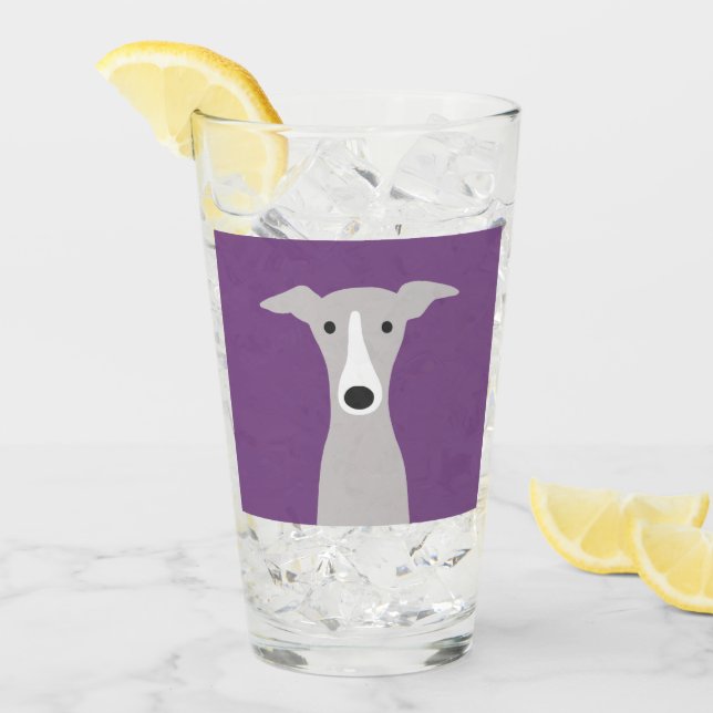 Verre Lévrier mignon, lévrier italien ou chien de (Devant glace)