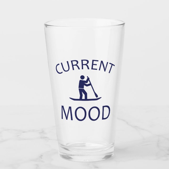 Verre L'humeur actuelle se tient debout à pagayer (Devant)
