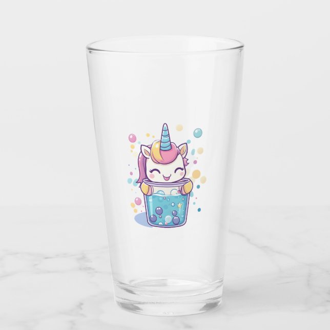Verre Licorne de Bubble Tea (1) (Devant)