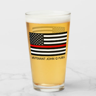 Verre Ligne rouge mince faite sur commande drapeau