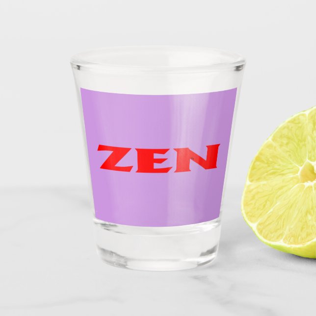 Verre lilas rouge zen (Devant)