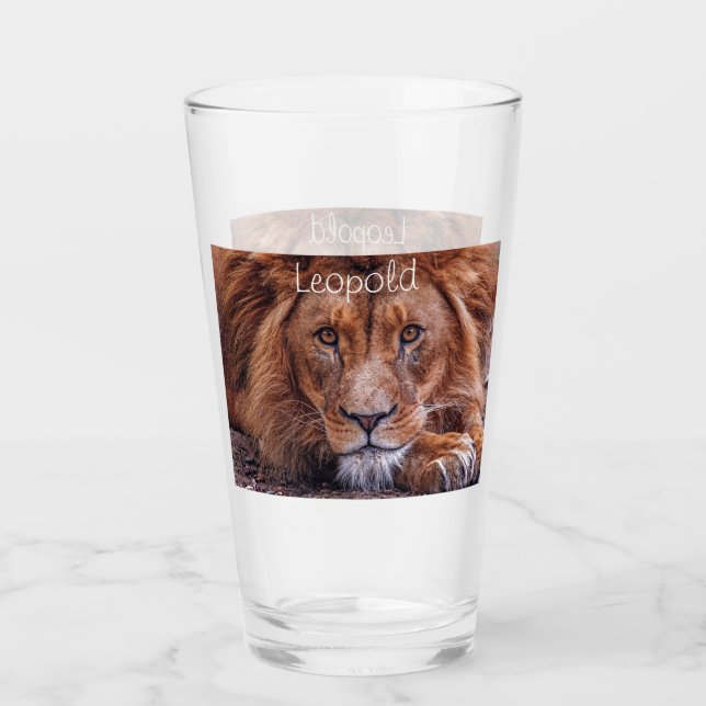 Verre Lion africain (Devant)