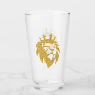 Verre Lion Avec Couronne - Style Or 1