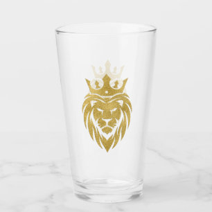 Verre Lion Avec Couronne - Style Or 3