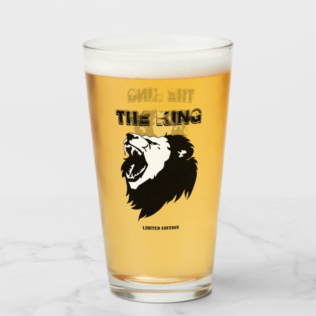 Verre Lion en colère (Dos (rempli))