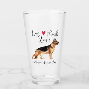 Verre Live Laugh Love a German Shepherd