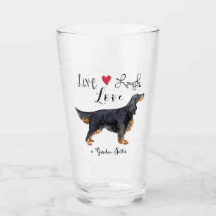 Verre Live Laugh Love a Gordon Setter Glass