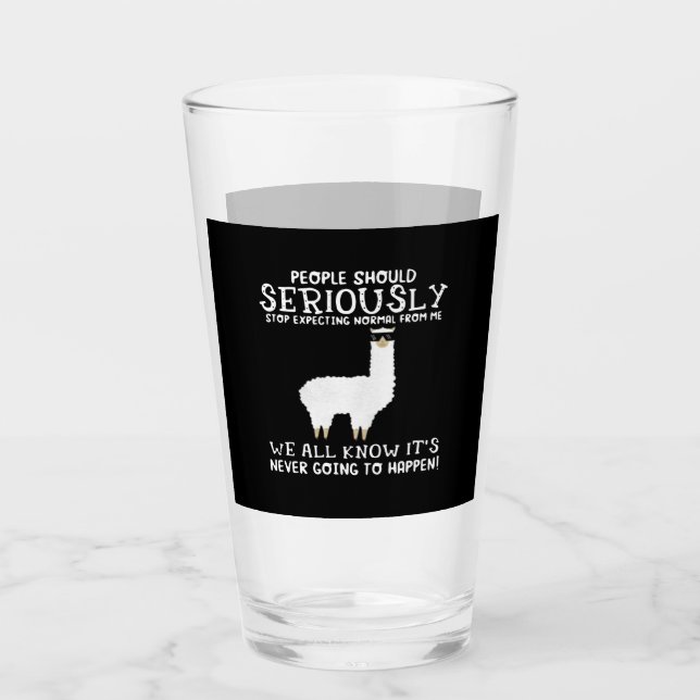 Verre Llama Gift| Les gens devraient sérieusement (Devant)