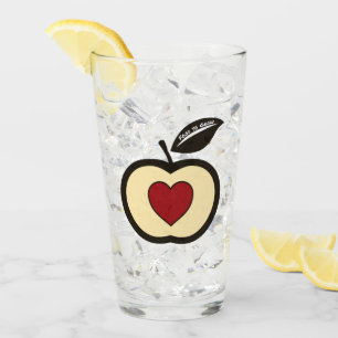 Verre Logo Apple & Heart Black & Red Food to Grow