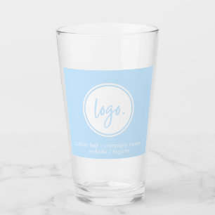 VERRE LOGO D'AFFAIRES BLEU CLAIR CONCEPTION MODÈLE DE LA