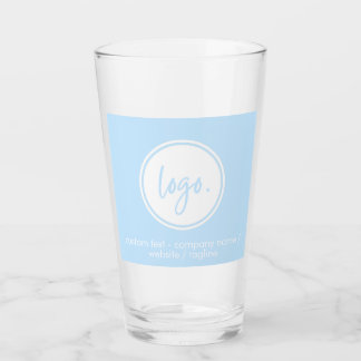 VERRE LOGO D'AFFAIRES BLEU CLAIR CONCEPTION MODÈLE DE LA