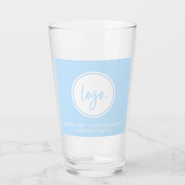 VERRE LOGO D'AFFAIRES BLEU CLAIR CONCEPTION MODÈLE DE LA (Devant)