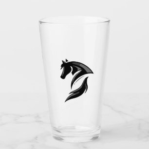 Verre Logo d'animaux de ferme de chevaux