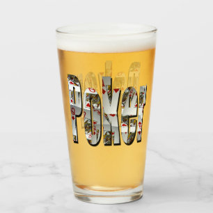 Verre Logo De Poker Fabriqué Avec Des Cartes De Poker Qu