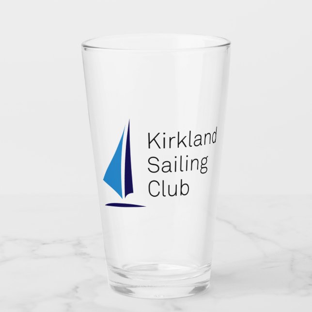 Verre Logo du club de voile de Kirkland (Devant)