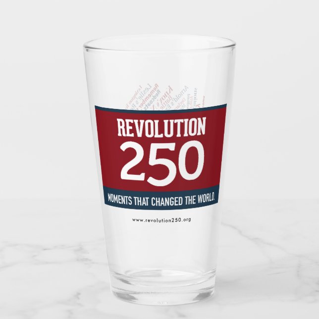 Verre Logo et nuage de mots Rev250 - Couleur (Devant)