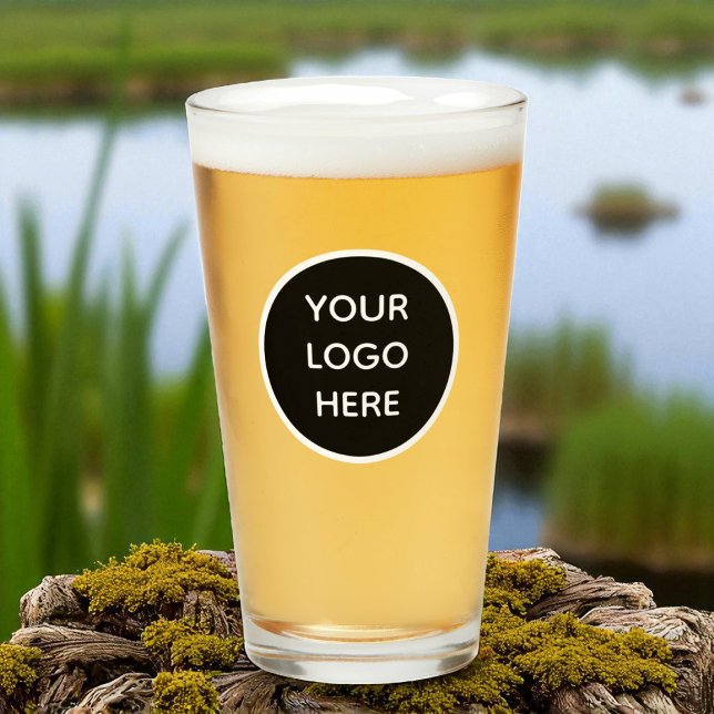 Verre Logo Personnalisé Entreprise Entreprise Bière Scri (Créateur téléchargé)