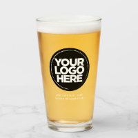 Logo personnalisé et lunettes de bière texte