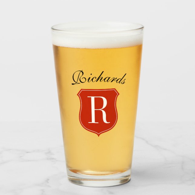 Verre Logo personnalisé monologo tumbler bière idée cade (Devant (rempli))