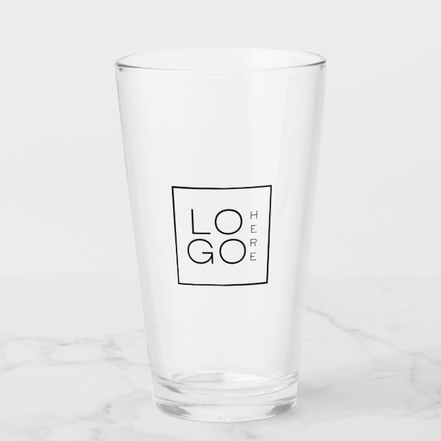 Verre Logo professionnel Carré personnalisé Minimaliste  (Devant)