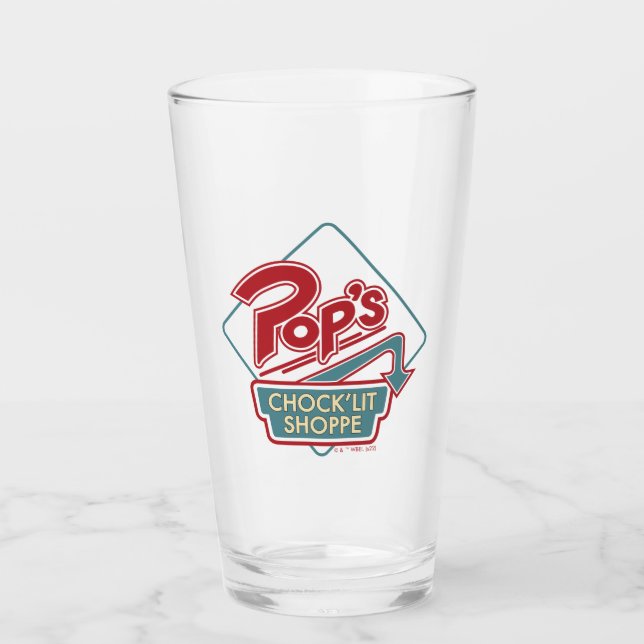 Verre Logo rouge de la boutique Pop's Chock'Lit (Devant)