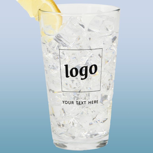 Verre Logo simple et commerce de texte (Logo and custom text business promotional drinking glass tumbler)