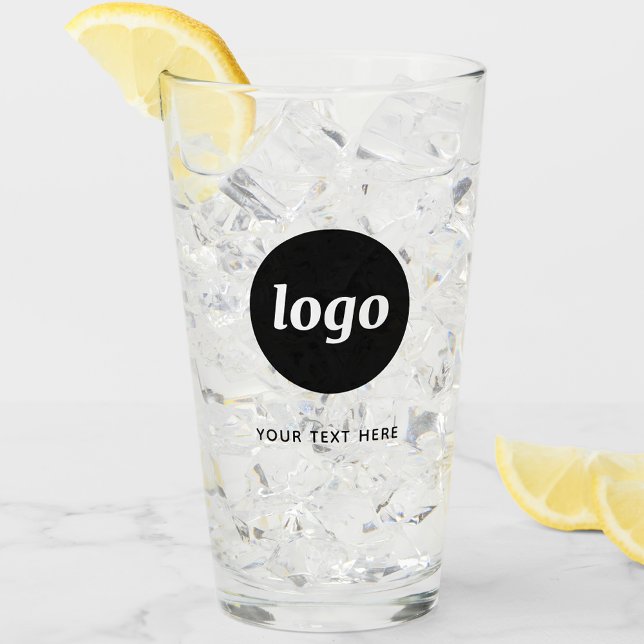 Verre Logo simple et commerce de texte (Logo with text business promotional glass tumbler)