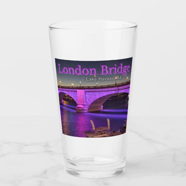 Verre London Bridge illuminé par des lumières violettes  (Devant)