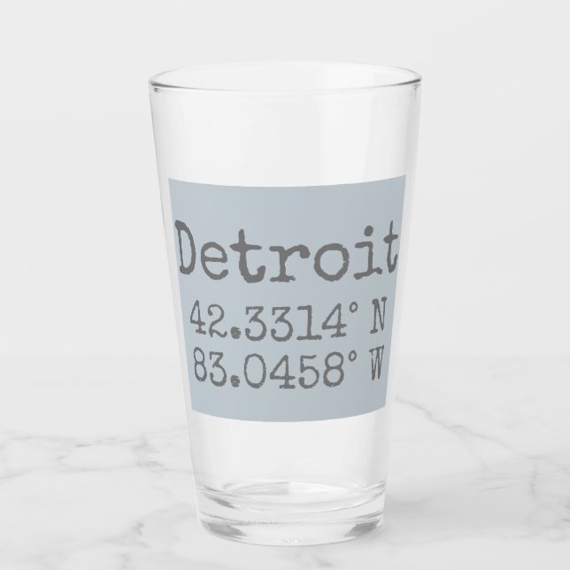 Verre Longitude de la latitude Détroit (Devant)