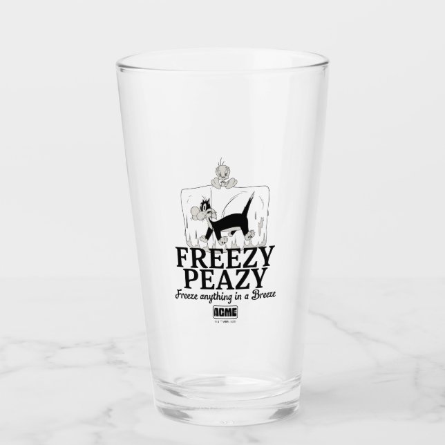 Verre LOONEY TUNES™ | SYLVESTER™ & TWEETY™ Freezy Peazy (Devant)