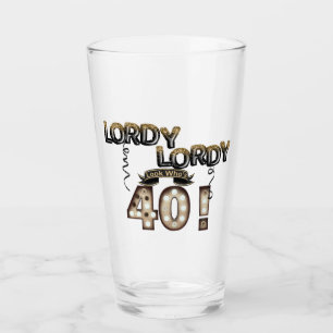 Verre Lordy Lordy Look qui a 40 ballons d'anniversaire