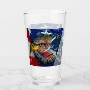 Verre Loup d'aigle patriotique américain