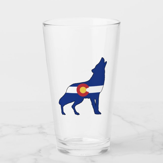 Verre Loup du drapeau du Colorado (Devant)