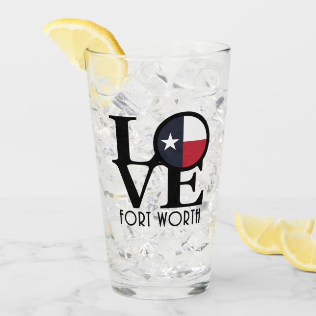 Verre LOVE Fort Worth Texas (Devant glace)