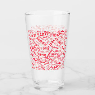 Verre Love Texte - Multilanguage - Romantique