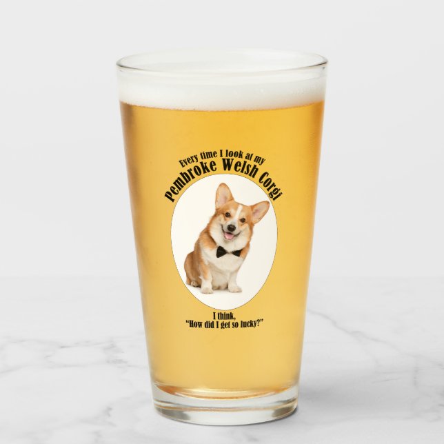 Verre Lucky Corgi (Devant (rempli))