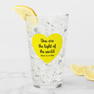 Verre Lumière du coeur jaune mignon de la Bible Mondiale