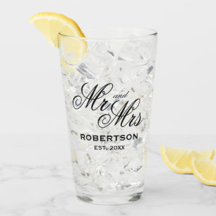 Verre Lunettes de mariage M et Mme personnalisées pour l