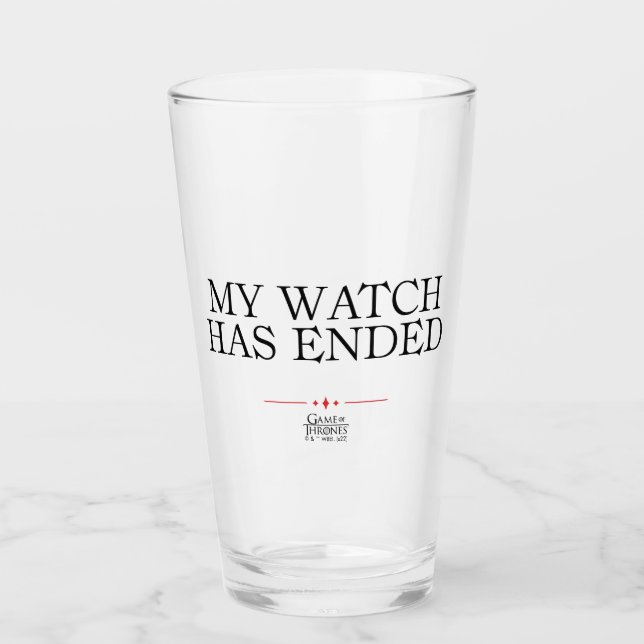 Verre Ma montre s'est terminée (Devant)